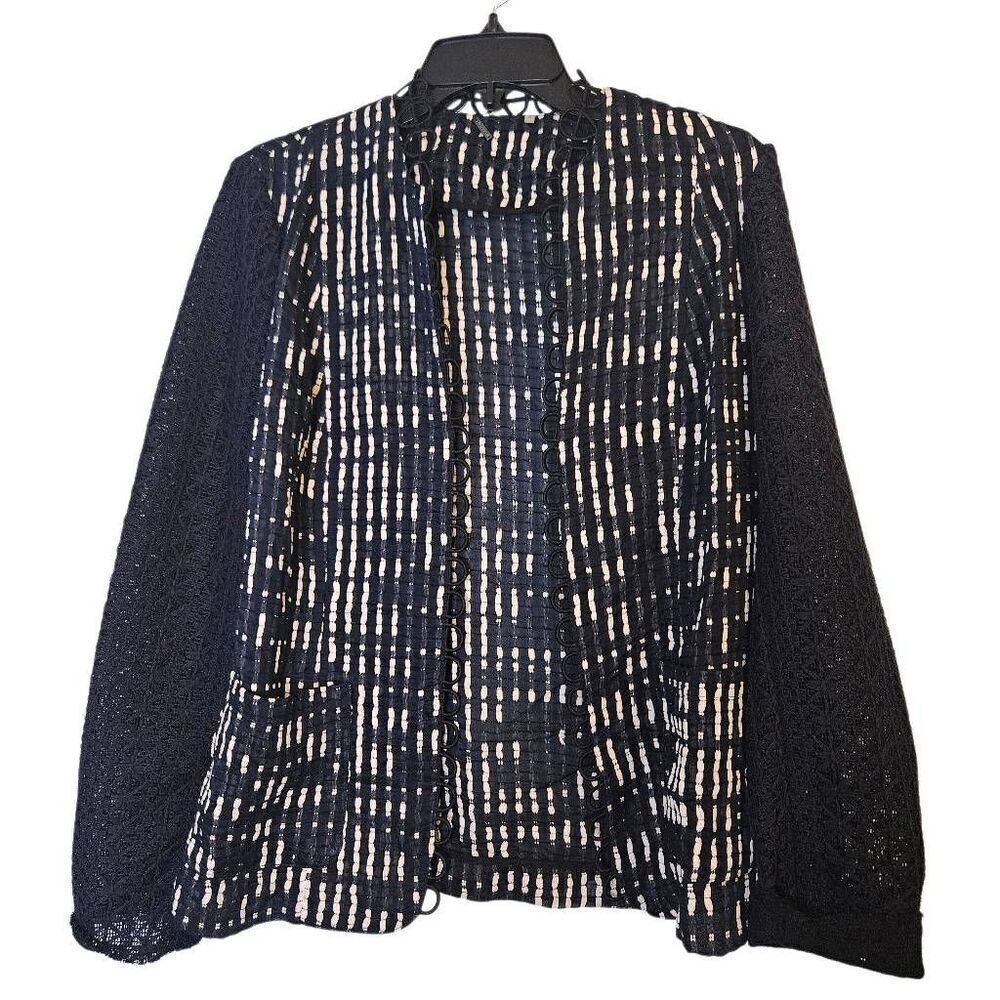 Elie Tahari blue/white jacket/blazer. S. #915